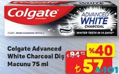 COLGATE ADVANCED WHİTE CHARCOAL DİŞ MACUNU 75 ML
